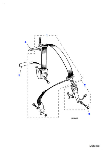 Jaguar genuine seat belt for - seat,