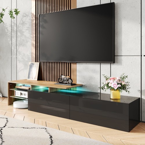 170cm led unit stand black - 170cm,