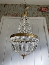 FABULOUS LARGE VINTAGE LEAD CRYSTAL FRENCH EMPIRE STYLE CHANDELIER