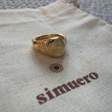 Simuero Sello Soye Ring L (14) Gold Plated Soverign Ring