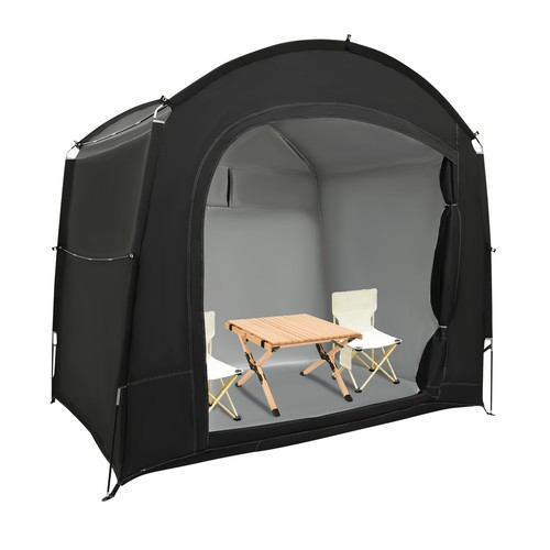 Bike storage shed - bike, tent