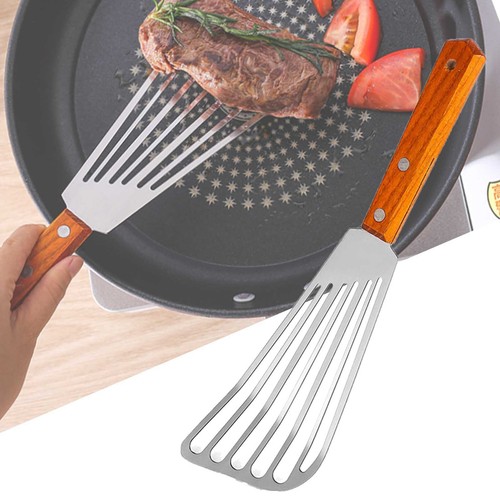Stainless steel frying spatula - stainless,