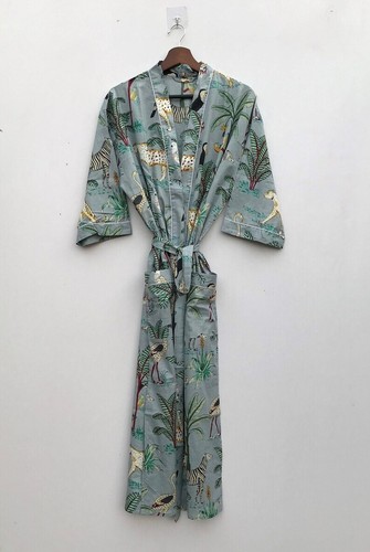 Cotton kimono robe dressing - cotton,