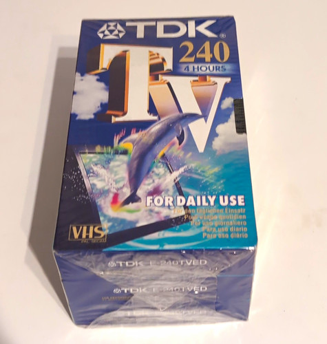 Tdk tv240 vhs recordable blank - tdk,