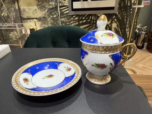 Limoges porcelain blue - porcelain,