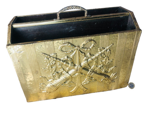 Magazine rack brass metal - magazine,