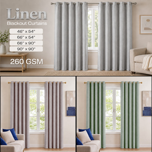 100 blackout linen curtains - linen,