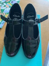 Clarks Girls' Black Patent