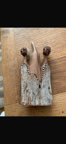 Wooden vintage ladies - wooden, ornament