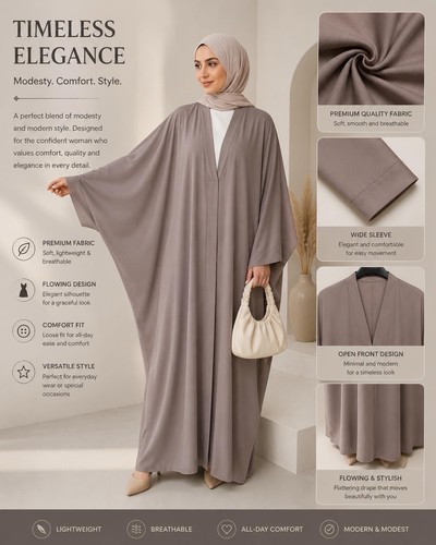 Ladies butterfly style abaya - ladies,