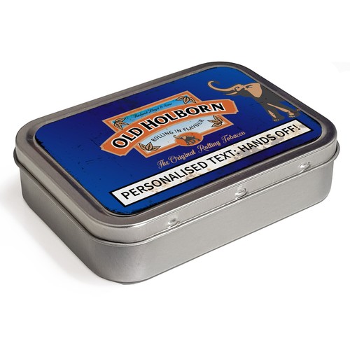 Personalised tobacco tin old - tobacco,