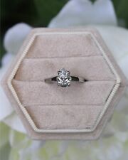 IGI 1ct Pear Cut Lab Grown Diamond Solitaire Platinum Engagement Ring 