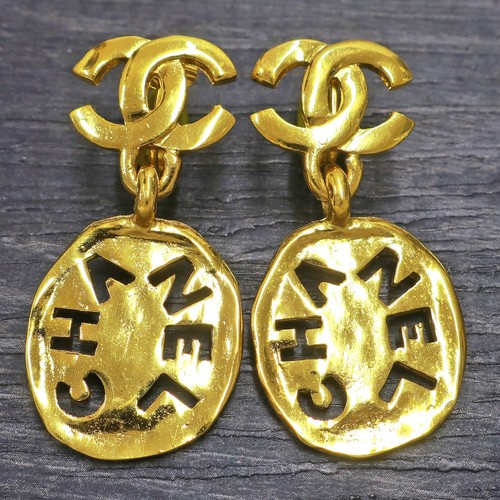 Chanel gold plated logos - chanel,