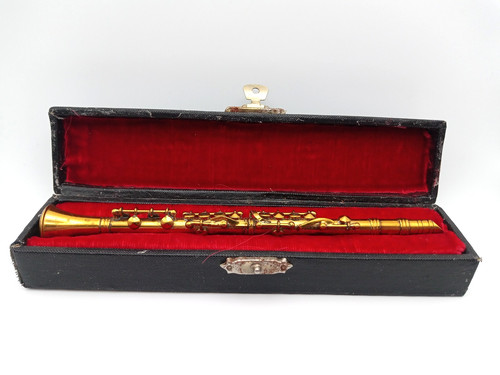 Brass miniature clarinet - miniature,
