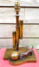 Art deco 20s 30s  wooden lamp