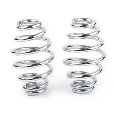 3" Barrel Coiled Solo Seat Springs Silver Fit Harley Chopper Bobber Softail