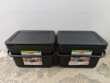 2x TATAY Kitchen Food Waste Compost Caddy Bin, 6 L Capacity, Polypropylene, Made