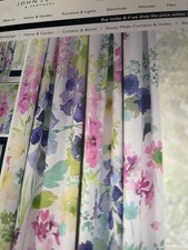 Bluebell Gray Foxglove pair of blackout lined curtains 228 wide x 137 drop
