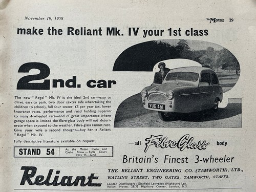 Reliant vintage motor - -,