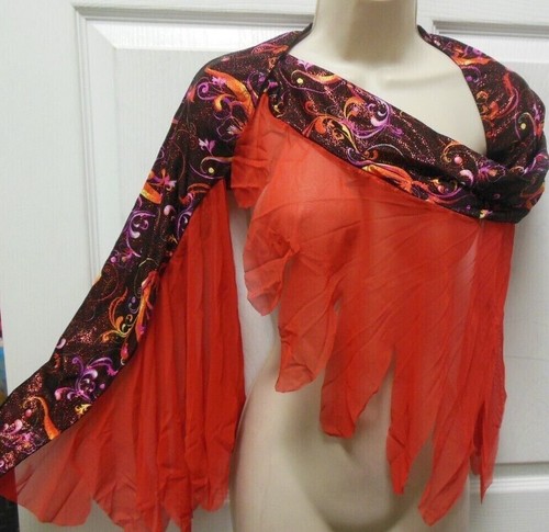 Print winged ballet shrug - winged,