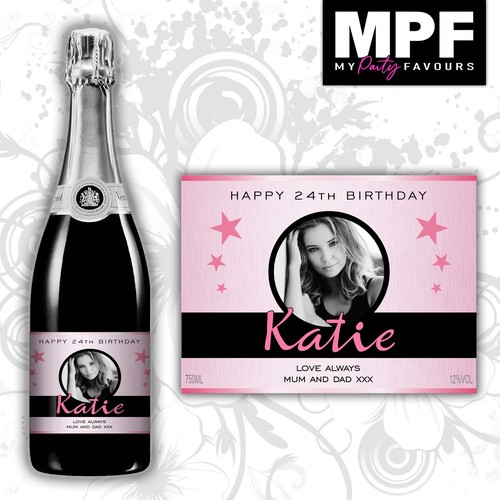 Personalised photo champagne - photo,