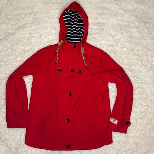 Joules red raincoat womens