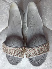 Crocs Ladies Pool/beach Sandals Size 2 (American 5) Gem Stone Detail, wore once.