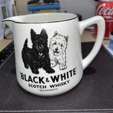 Vintage Buchanans Black & White Whisky Jug by James Green and Nephews 1940s