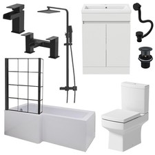 Complete Bathroom Suite Black