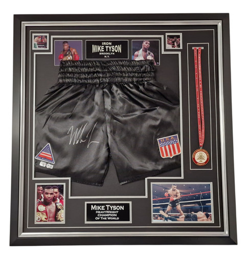 Mike tyson signed shorts - signed,