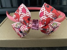 CLIFFORD RED DOG - hair bow hairband/headband HANDMADE girls hair accessories