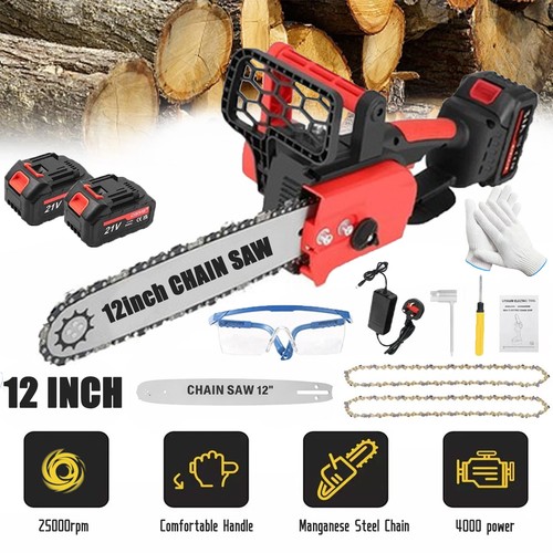 Cordless chainsaw w safety - 12''cordless, w/safety