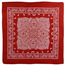 XL Montana Paisley Bandana Soft Lightweight Cotton Extra Large -Red