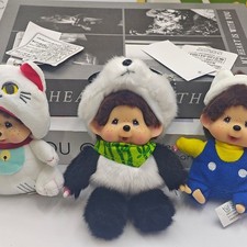15cm Monchichi Panda Cat Collaboration Plush Toy Action Figure  Doll Fan Gifts