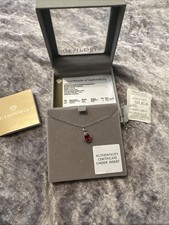 Sterling Silver Ruby and Diamond Necklace 2ct