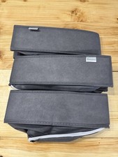Fold out Drawer Organisers Grey With Separating Compartments