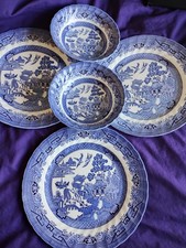 2 X Wessex Collection WILLOW  SOUP CEREAL BOWLS 3X DINNER PLATES 