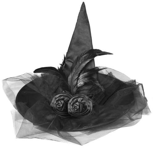 Black witch hat - black,