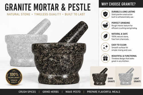 Marble pestle mortar - marble, &