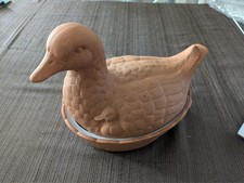 Vintage Terracotta Nesting Duck Egg Bowl - Mother and Duckling
