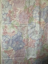 Vintage Designers Guild Cotton Satin Fabric Paper Roses 1980s 1.4 Metres B65