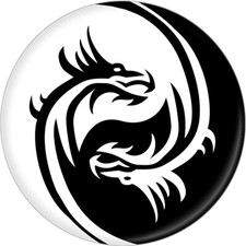 Magnet Yin Yang Dragons Tribal