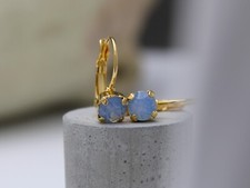 Soft Blue Opal Crystal Lever