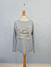 Cath Kidston Jungle Book Jumper Size Small Disney Pullover Sweater Blue Floral