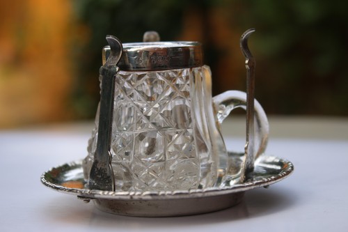 Cut glass small jug - glass,