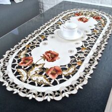 Oval Embroidered Tablecloth