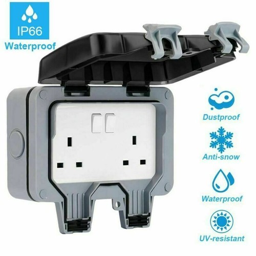 Waterproof outdoor 13a 2gang - 13a,