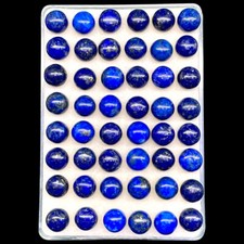 75 Pcs Natural Untreated Lapis Lazuli 8mm Round Loose Cabochon Gemstones Lot