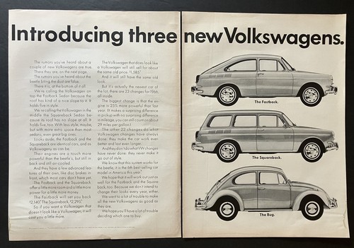 1965 volkswagen three - 1965, new