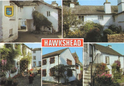 Postcard hawkshead lake - postcard, hawkshead,